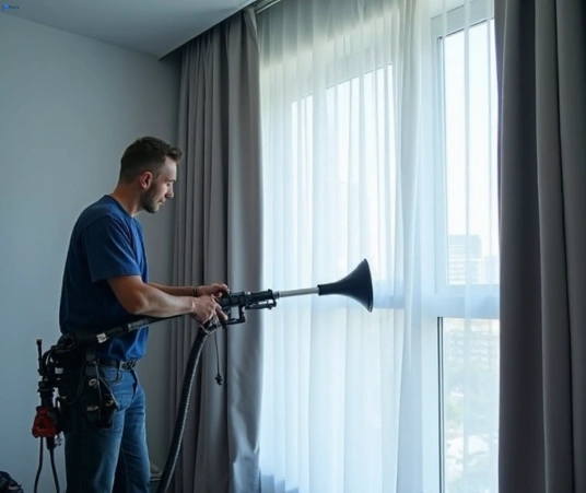 Professional curtain steam cleaning process equipment Matty Curtain Cleaning seabrook-vic
