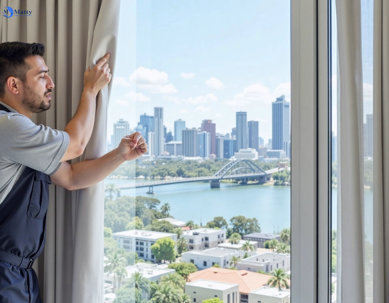 Professional curtain steam cleaning service seabrook-vic QLD by Matty Curtain Cleaning