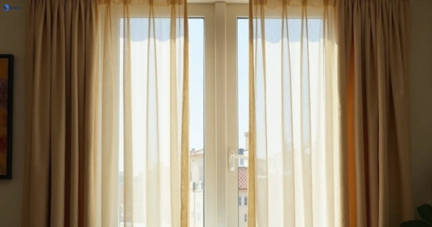 Dusty and dull curtains in seabrook-vic before steam cleaning